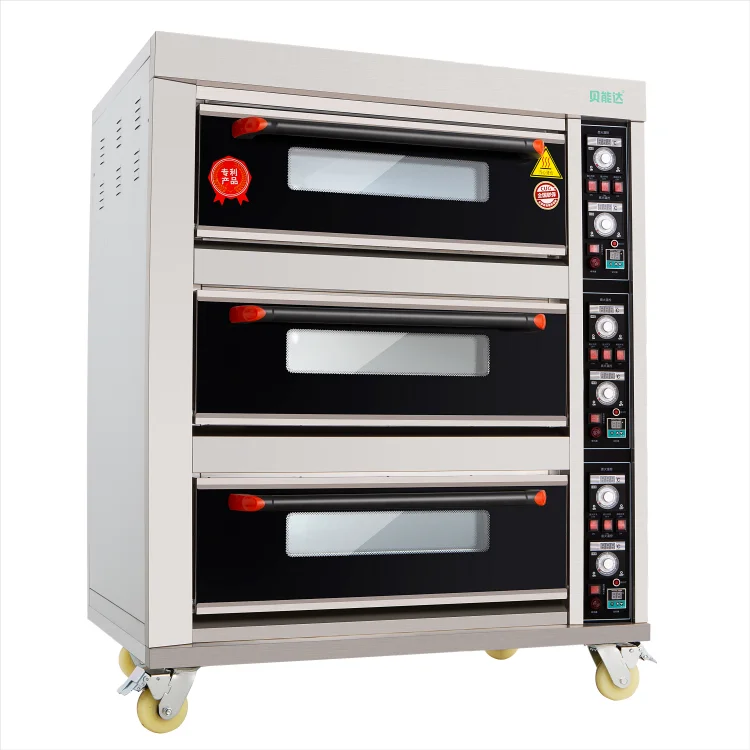 Popular  Baking Equipment 3 Deck 9 Trays Crown A Electric Deck Oven for Bakery