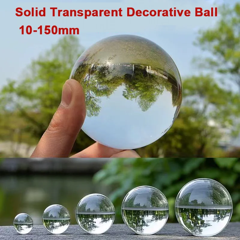 10mm-150mm Clear Lens Globe  Acrylic Ball Stand Lensball for Sphere Photography Decoration Home Room Decor Decorative Balls