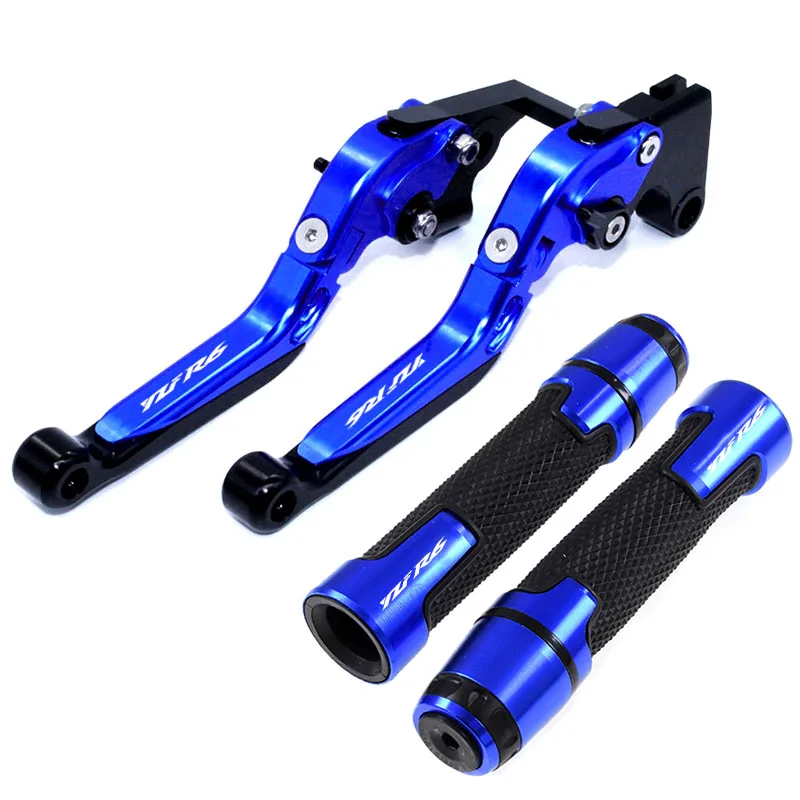 YZFR6 LOGO Motorcycle CNC Brake Clutch Levers Handlebar Grip Handle Hand Grips For YAMAHA YZF R6 1999 2000 2001 2002 2003 2004