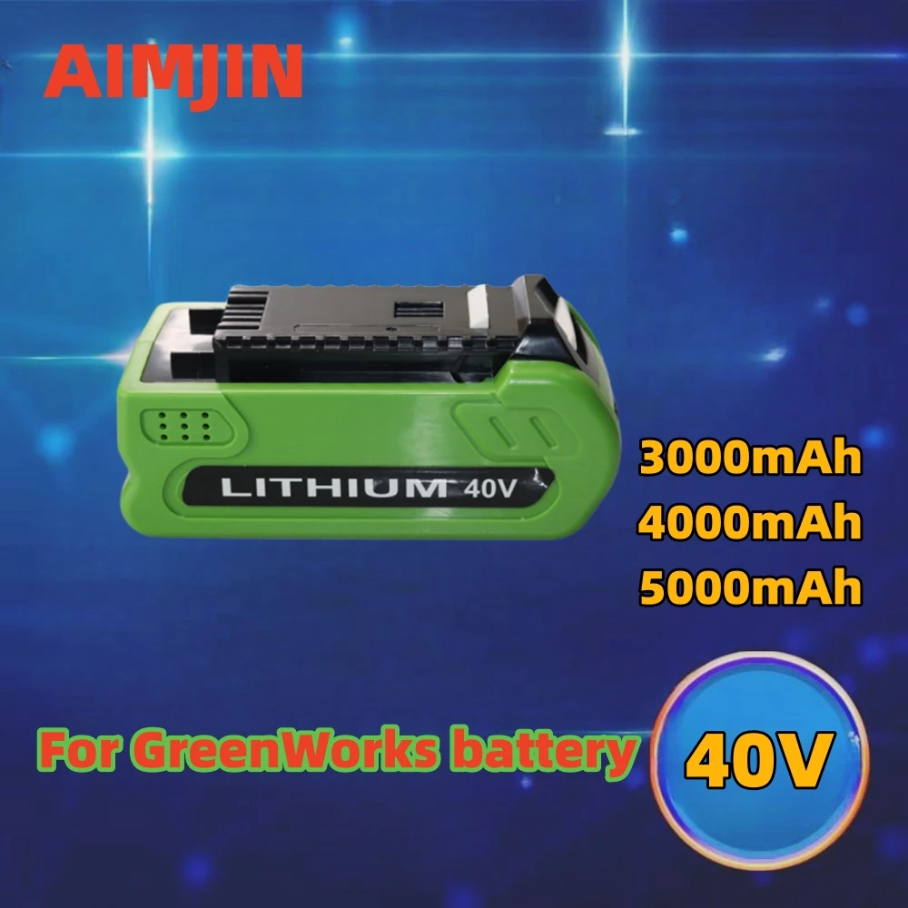 

4000mAh GreenWorks 40V Replacement Battery 29462 29472 40V 6.0Ah Tools Lithium ion Rechargeable Battery 22272 20292 22332 G-MAX