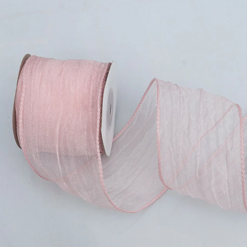 Cinta de tul con borde de alambre, elegante accesorio para prendas de vestir, cinta para hacer lazos, colorida, para lazos de escote y decoraciones de dobladillos de falda