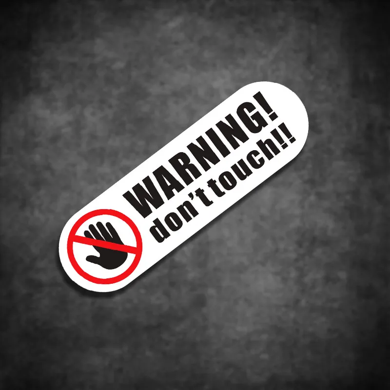 1pc Do Not Touch Warning Sign Car Stickers Auto Window Body Bumper Decoration Cover Scratches Vinyl Decals Vehicle Accessories