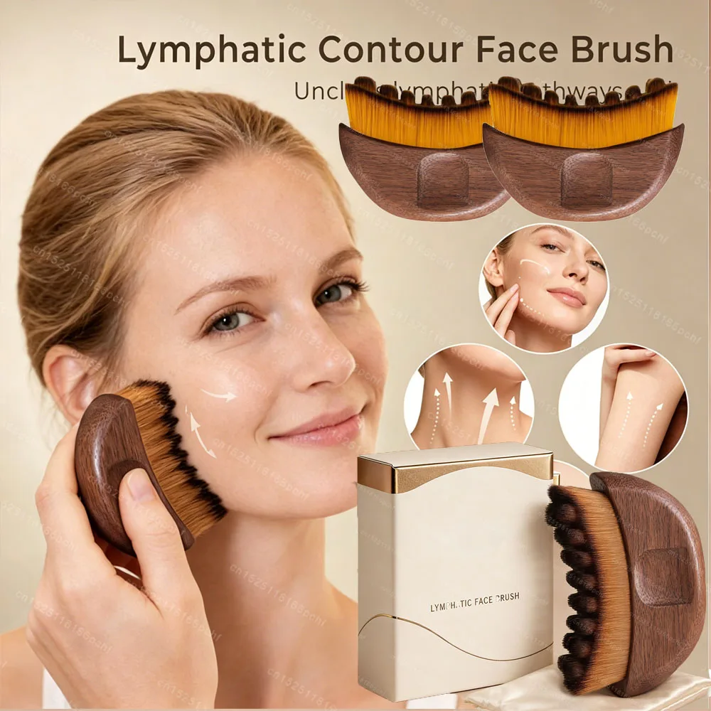 High Quality Lymphatic Contour Face Brush Facial Sculpting Lymphatic Drainage Tool Lymphatic Drainage Massager Reduce Swelling