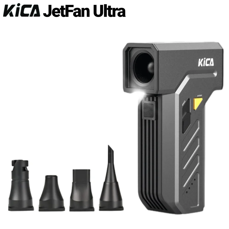 KICA Jetfan Ultra 45m/s Compressed Air Duster Electric Blower LED Lights Portable Cordless 116000 RPM Rechargeable , 4000mAh