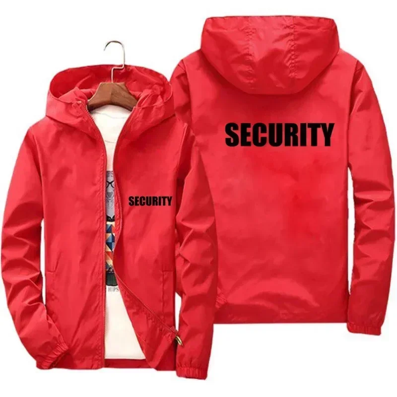 Spring and Autumn Zipper Jacket Skin Clothing SWAT Security Windbreaker Parka Windproof Male Jacket Plus Size Coat 2024 New