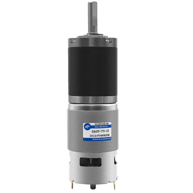 GA42Y-775 12v24v DC reducer motor planetary gear high-power high torque micro speed regulating low-speed motor D axis 8mm/10mm