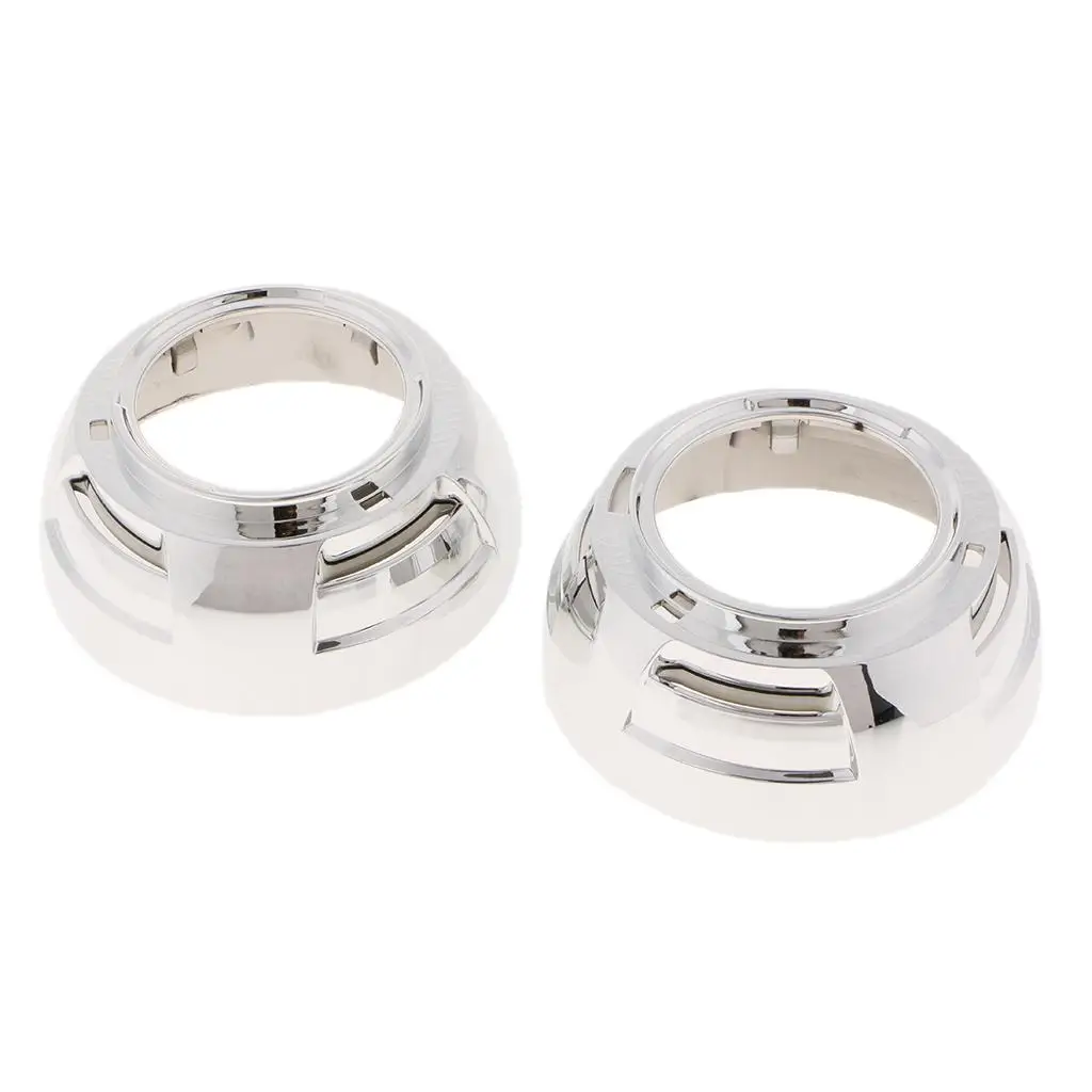 Projector Shrouds Chrome 3 Inch Xenon Lens Mask Car Headlight Retrofit for 2012 Cayenne Projector Lens