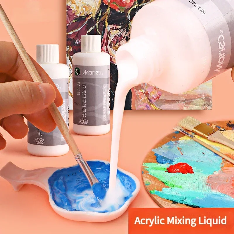 100ML Mixing Liquid Acrylic Paint Special Liquid Fluid Painting Flow Aid Material Diluent