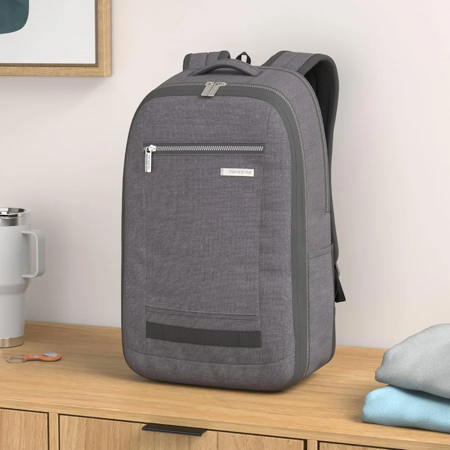 حقيبة ظهر سامسونايت الحديثة للسفر مصنوعة من جلد الفحم مقاس واحد #2