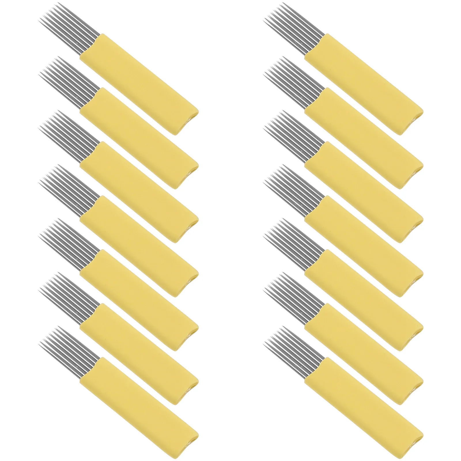 

Набор из 20 игл для ручного микроблейдинга бровей, инструменты для татуажа бровей