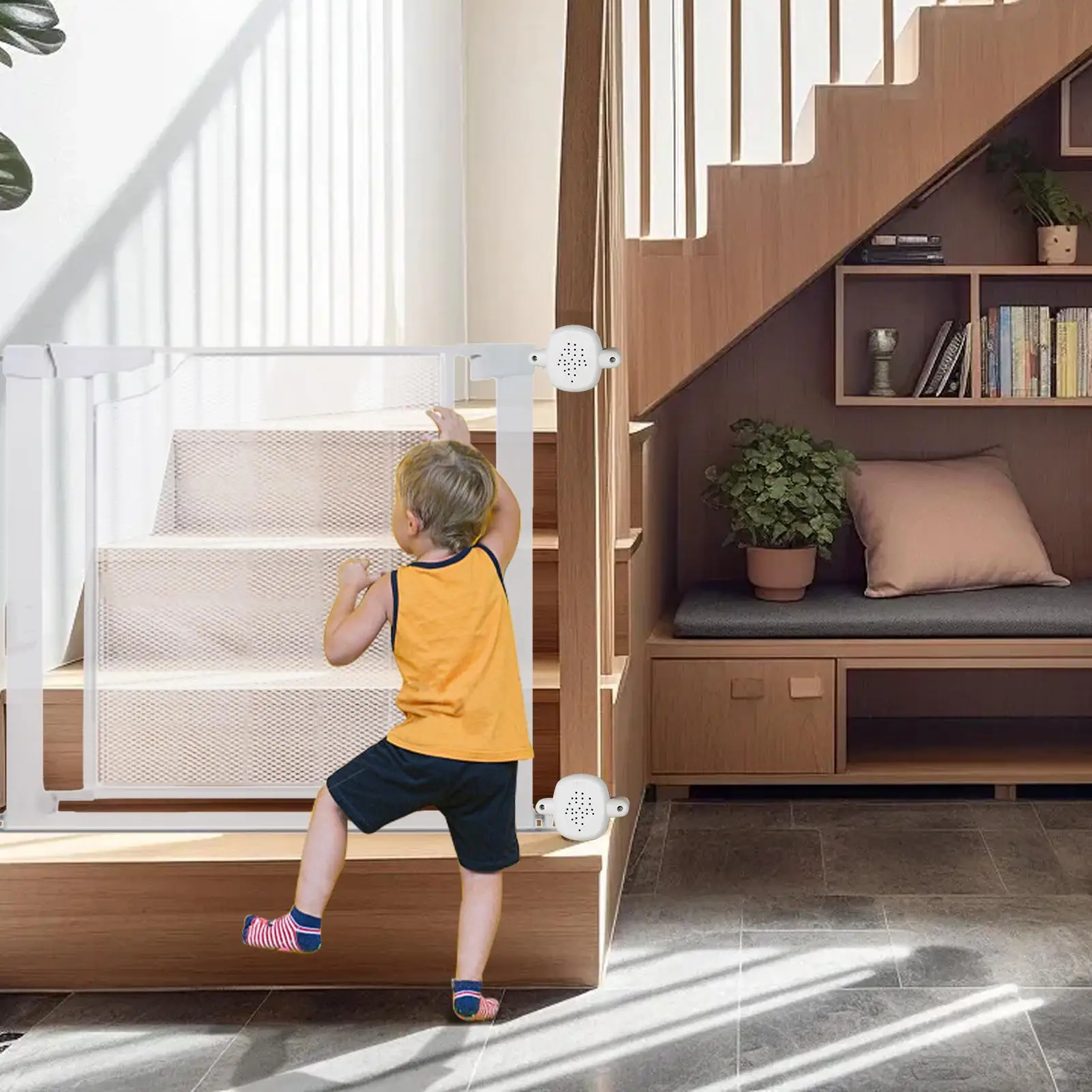 

Baby Gate Banister Adapter Baby Stair Gate Post Fitting Kit 2 Pieces Toddler Care Security Hardware Fittings for Indoor Stairway