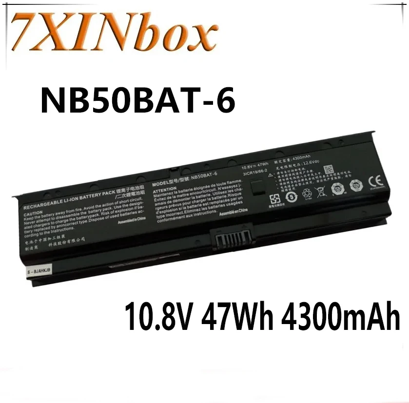 

7XINbox 10.8V 47Wh 4300mAh Original NB50BAT-6 Laptop Battery For HASEE ZX6-CP5S ZX6-CP5S1 ZX6-CP5T QX-350 RX HUIMIEZHE DD2