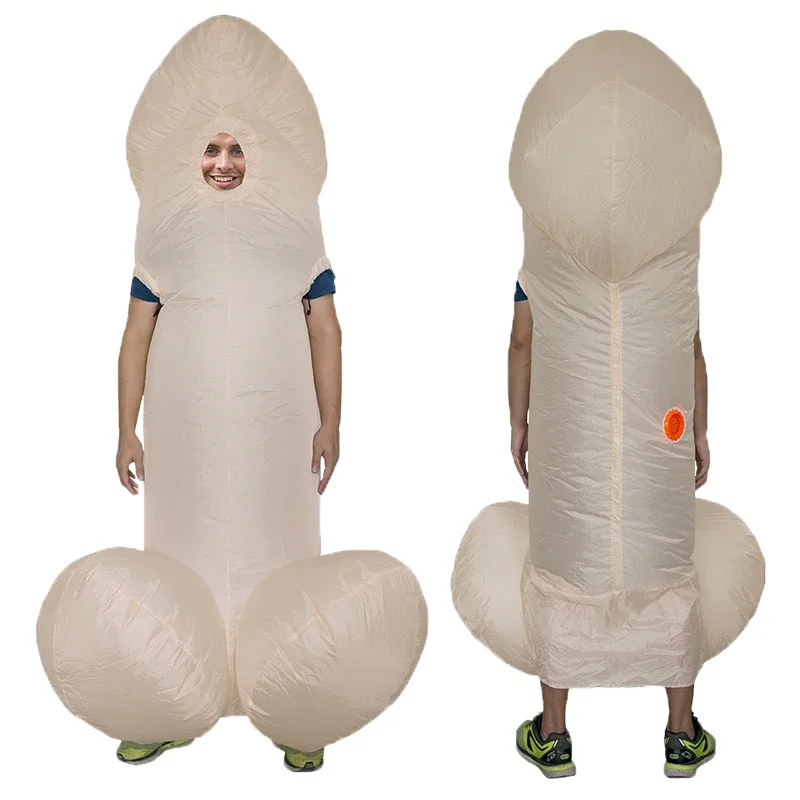 Penis Opblaasbare Kostuums Voor Volwassen Sexy Dick Jumpsuit Grappige Jurk Disfraz Vakantie Paty Halloween Anime Cosplay Pak