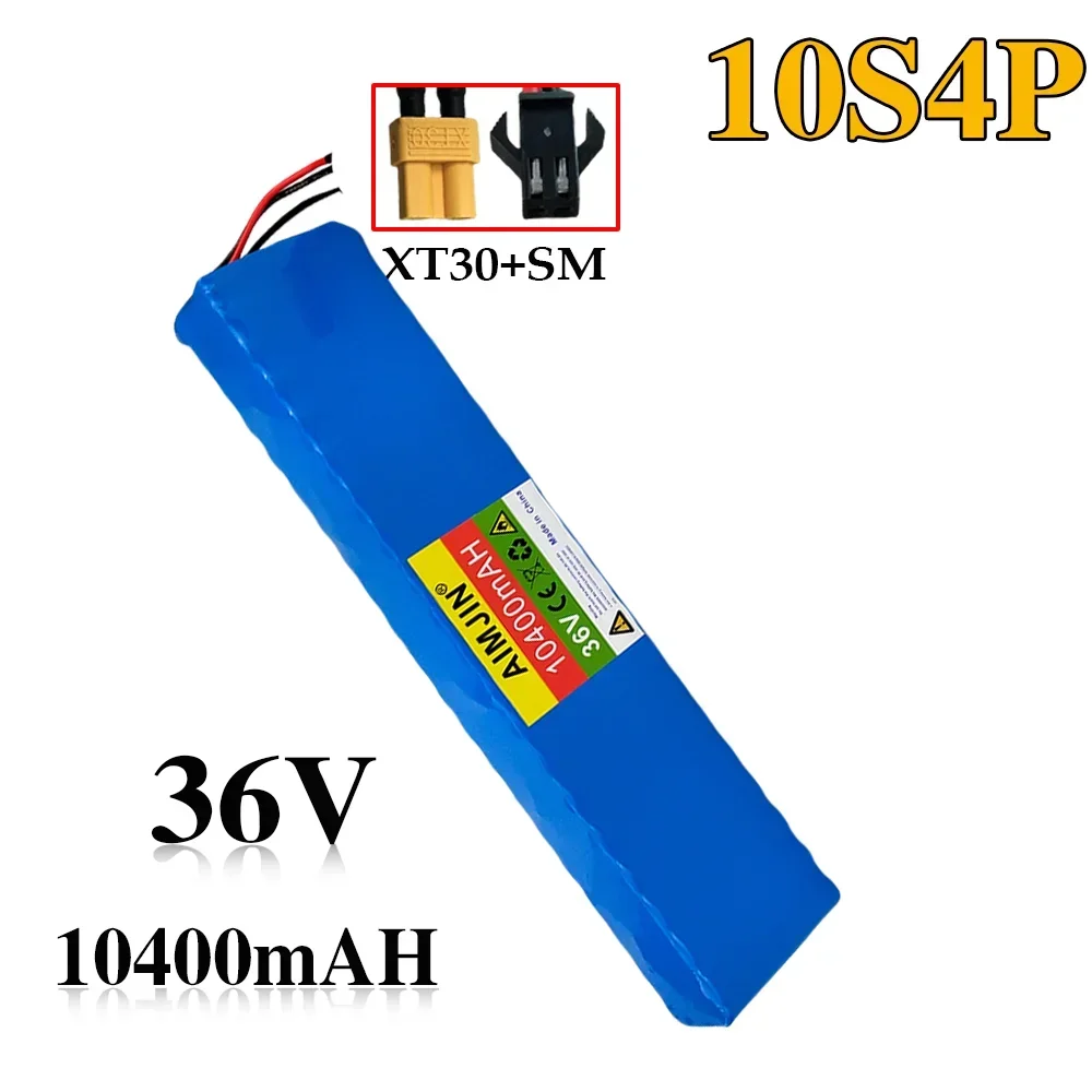 10S4P 10.4Ah Lithium Battery 36V for Electric Bike and Scooter, with BMS image 3