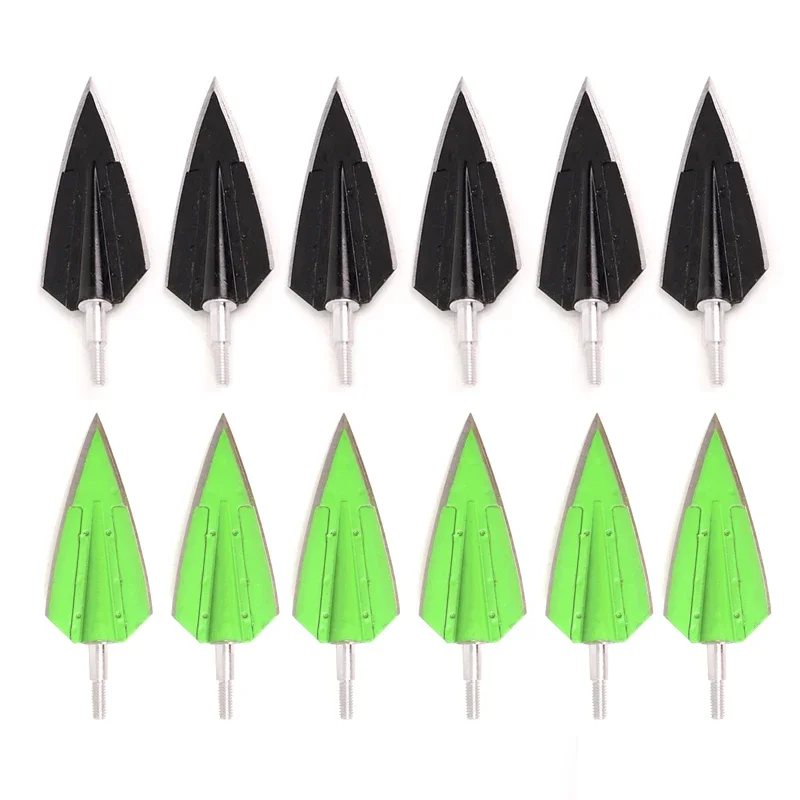 Archery Stainless Steel Broadhead 2 Fix Blade Arrowhead Recurve Compound Bow Shooting Hunting 3pcs