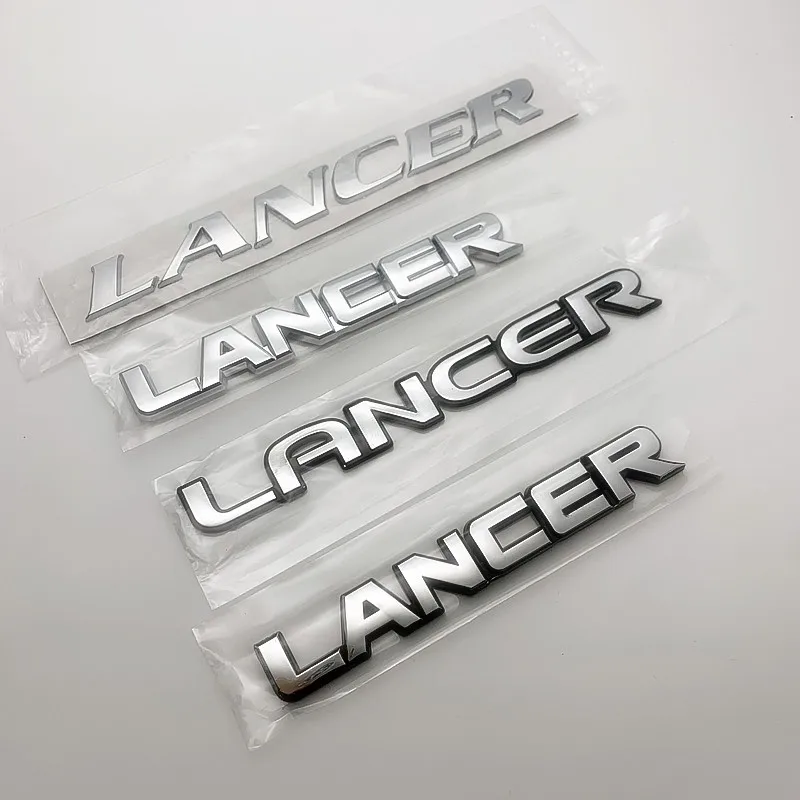 

ABS for LANCER car Letter Emblem Fender side Rear tail trunk Decals badge sticker Decal styling auto Accessories
