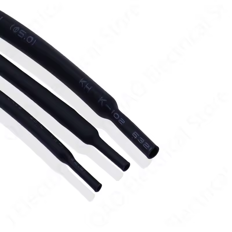 5 /1 METER/LOT BLACK 1mm 1.5mm 2mm 2.5mm 3mm 3.5mm 4mm 5mm 6mm Heat Shrink Tubing Tube - Image 6