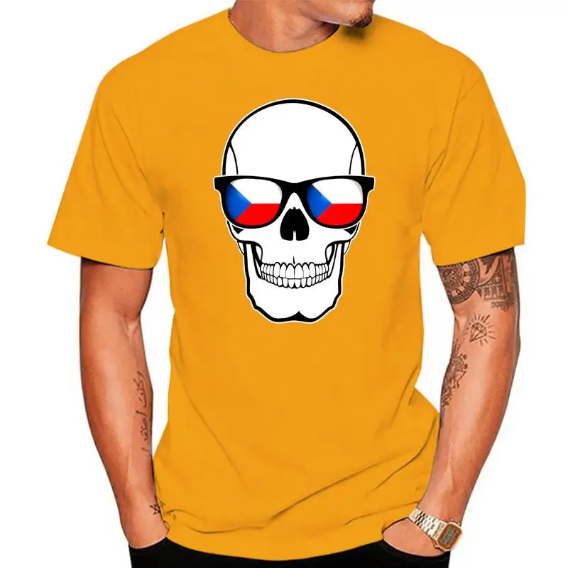 T Shirt Skull Flag Glasses Czech Republic Tschechien Totenkopf Fupball Fan