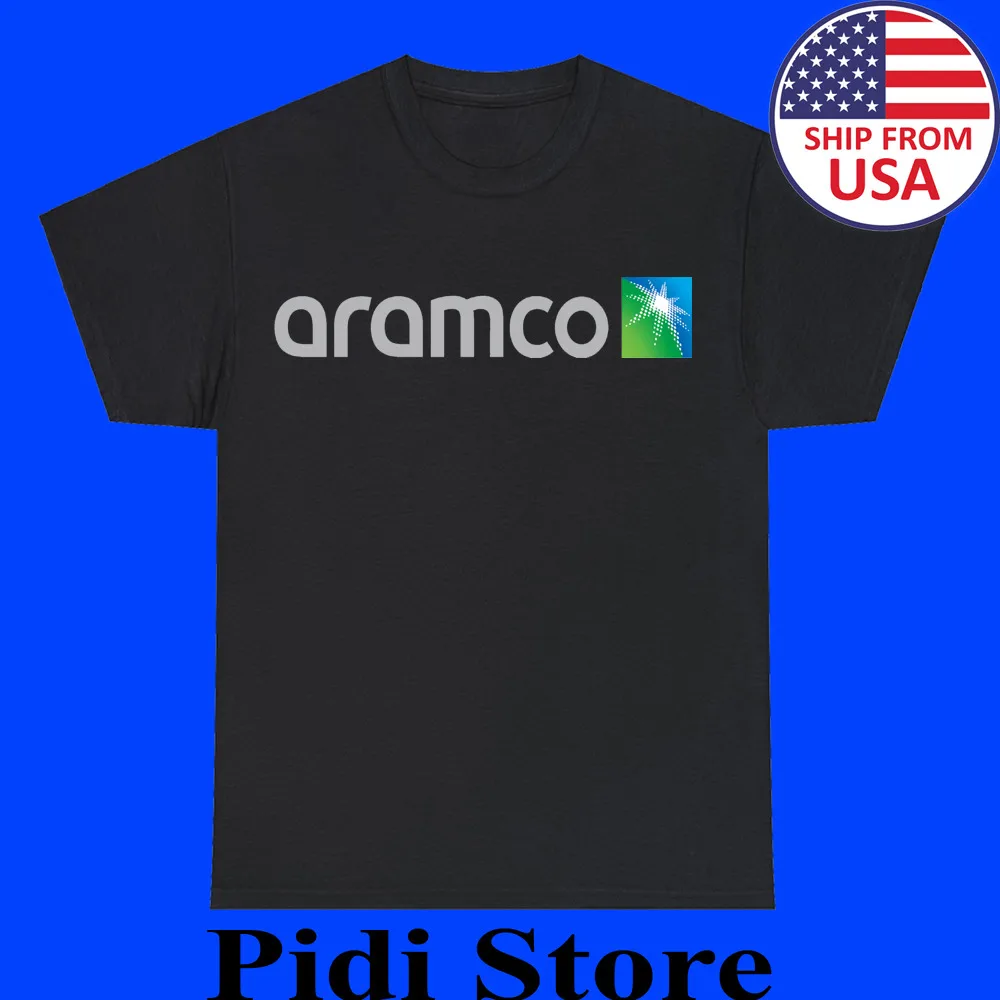 Aramco Oil Racing Team Men's Black T-Shirt Size S to 3XL