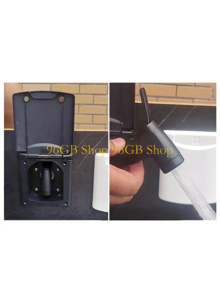 

96GB Water Cover Shower Box For Campers And Boats With Large Cover Fastener ABS Construction