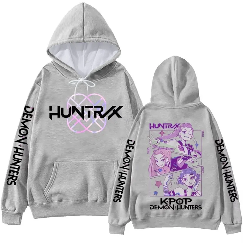 سترة نسائية بغطاء للرأس من الرسوم المتحركة KPOP شيطان الصيادين لعام 2025 مطبوعة ثلاثية الأبعاد ملابس Y2k فضفاضة ومريحة وعصرية