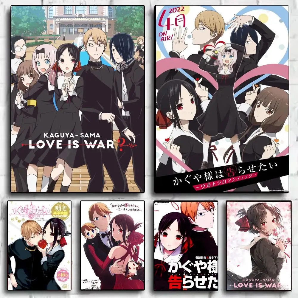 K-Kaguya Sama Love Is War Poster Stickers HD Waterproof Painting Wall Art for Bedroom Living Room Home Decor Decoration Gift