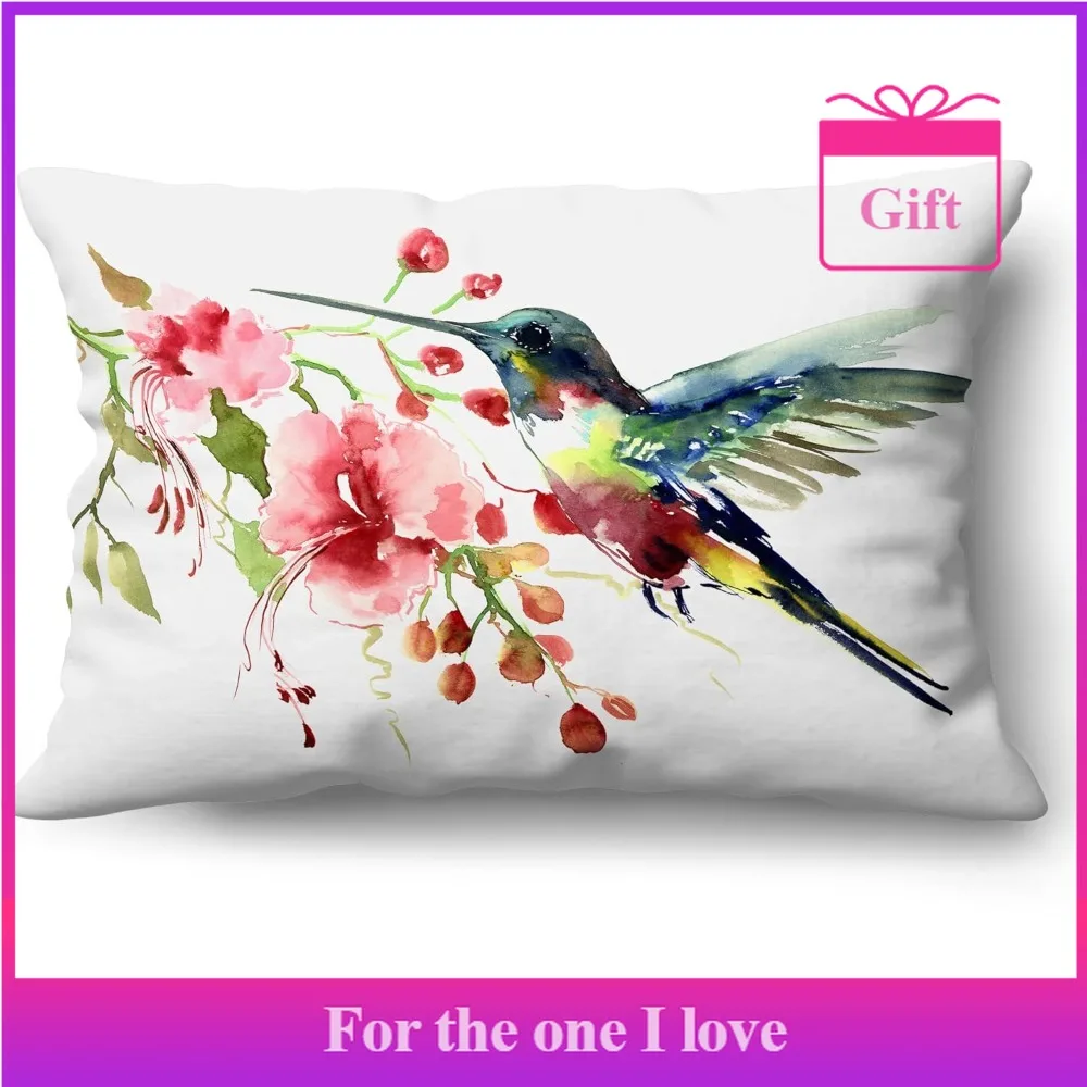 

14x10 inch throw pillow with sewn-in insert - one-piece decorative pillow - no pillowcase needed