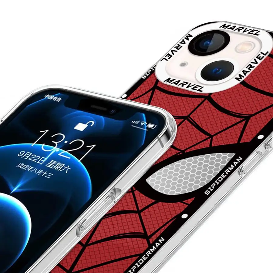 Marvel Spider Man Phone Case for Motolora G73 G22 G72 G71 G32 G52 2022 Edge 40 5G Bumper Transparent Soft Cover