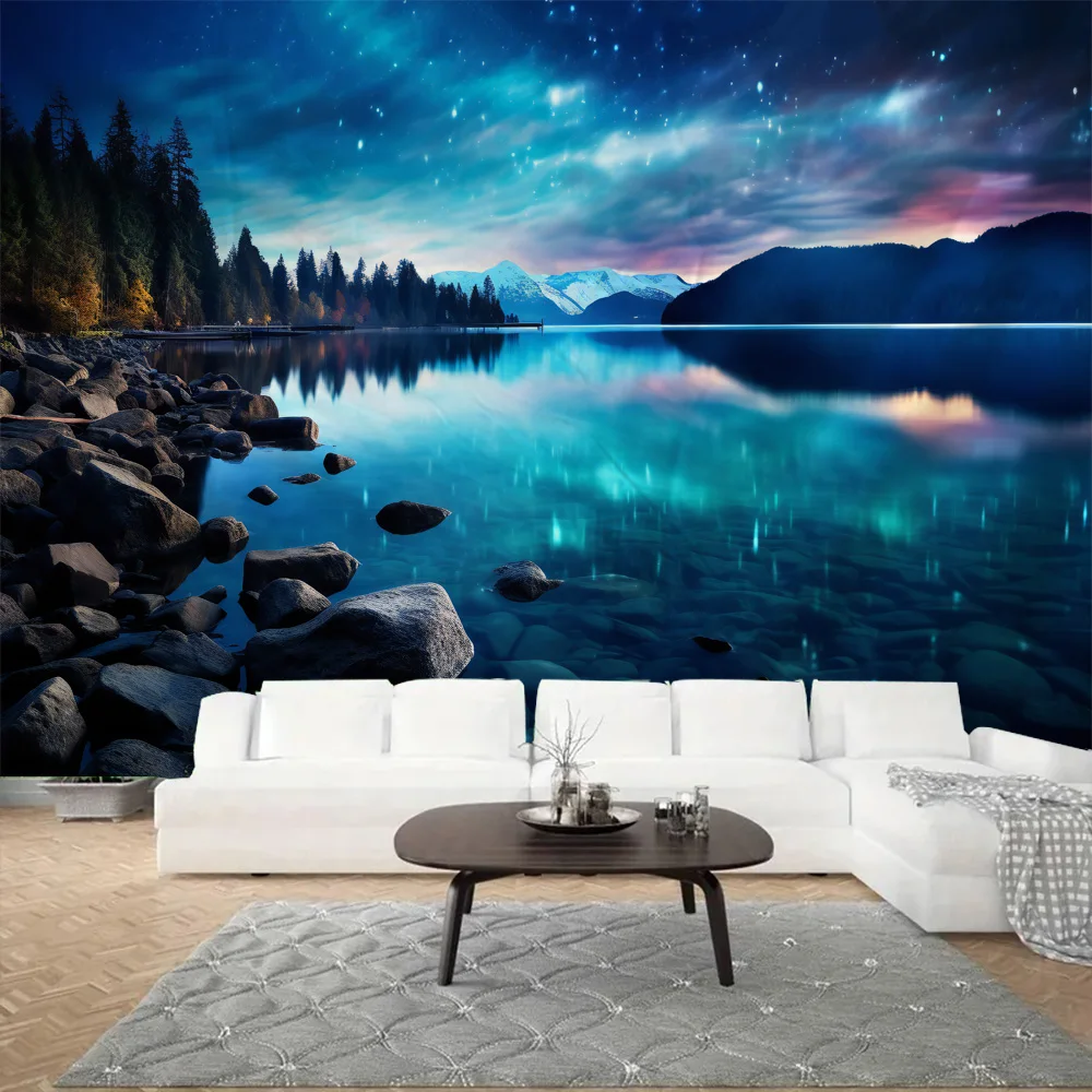 

Aurora Landscape Tapestry, Mysterious Universe Home Wall Hanging Cloth, Living Room, Bedroom, Art Decoration Background Posters