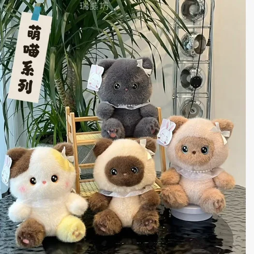 Adorable Calico Cat Plush Doll - Healing and Snuggly Stuffed Animal Soothing Bed Companion and Heartwarming Gift Idea