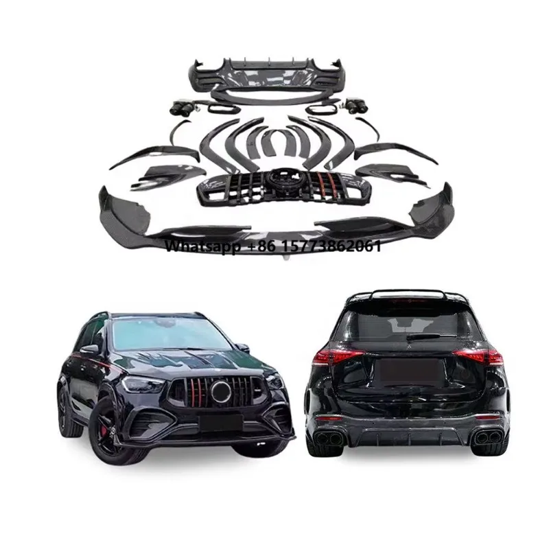 

2024-2025 B Style Body Kit for GLE53 GLE63 GLE450 SUV Coupe Upgrade B Style Carbon Fiber Body Kit Front Lip