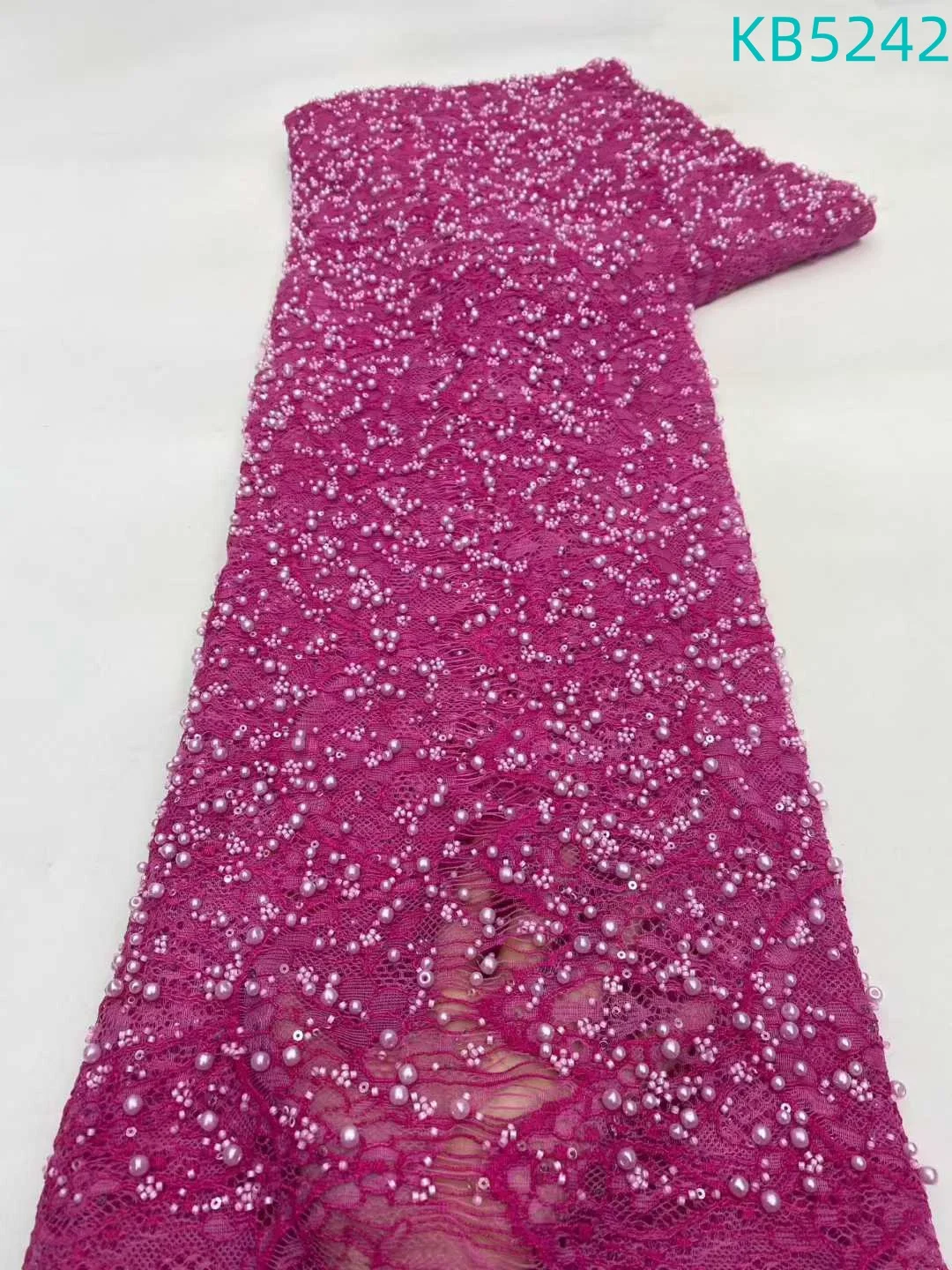 

Роскошная африканская кружевная ткань с блестками и бисером, высокое качество, нигерийская последовательность, французская сетка, тюль, кружевная вышивка для шитья KB5242