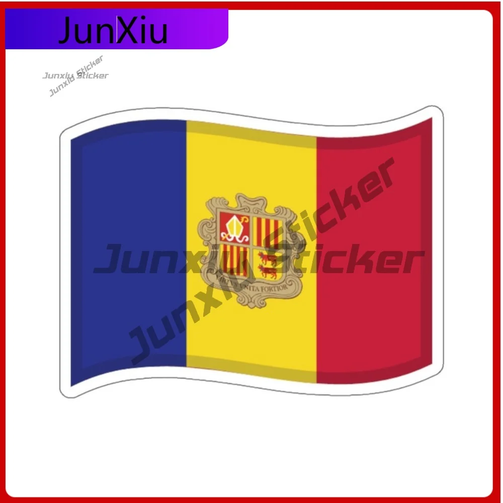 

Andorran Flag Sticker Andorra Stickers Decorations Personalized Cover Scratches Exterior Accessories Laptop Speedboat Rear Winds