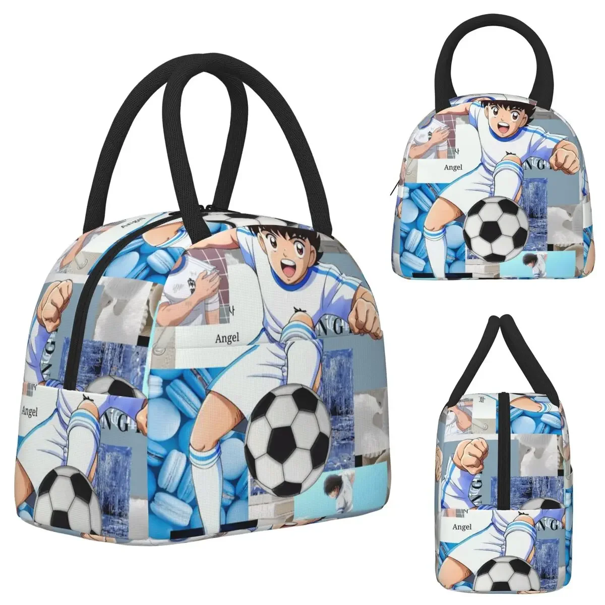 Ozora Oliver Atom Capitan Tsubasa Insulated Lunch Bag for Kids SchoolCooler Thermal Food Box ToteLeakproof Lunch Boxes Container