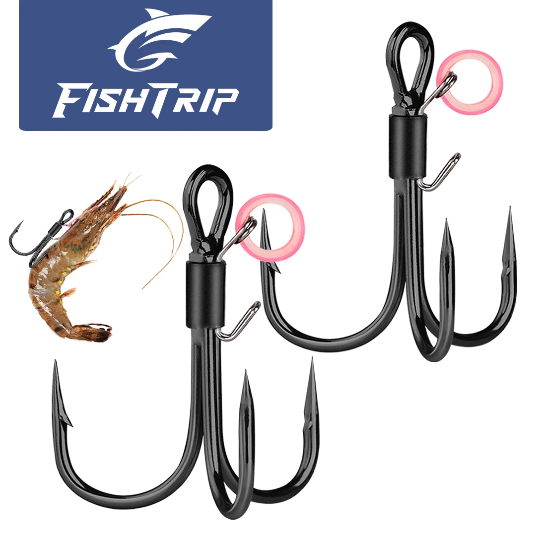 

Крючки FishTrip, 10 шт., тройные, для живой наживки (креветок), из высокоуглеродистой стали, с поплавком, для морской рыбалки