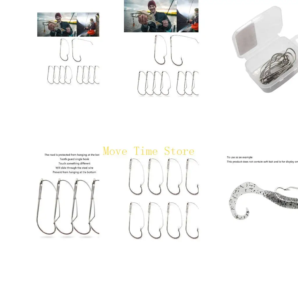 

92ME 10 шт. рыболовный крючок без сорняков Wackys Worm Hook для Wackys Riggings Worm Baits