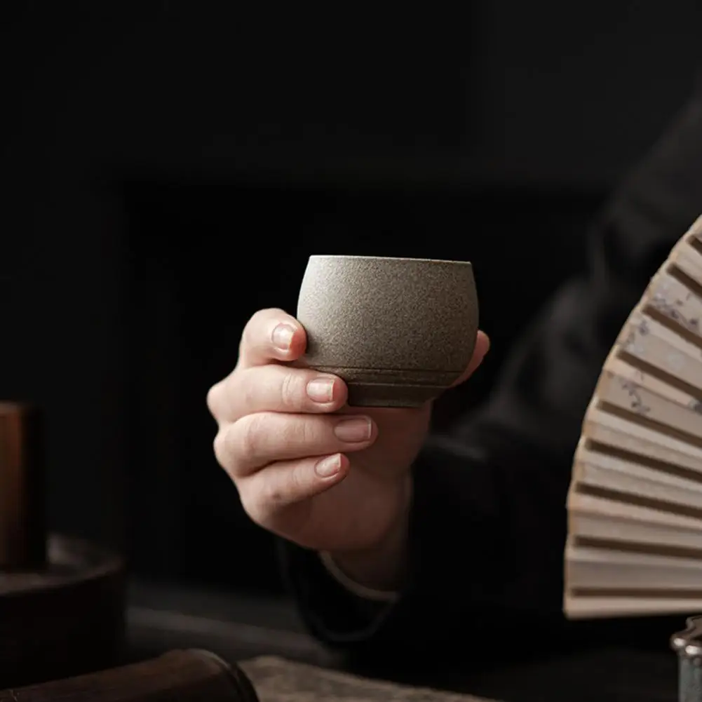 Handmade Tea Cup Zen inspired Tea Cup Handmade Stone Pottery Tea Cup Japanese Mug Unique Textured Coffee Dessert