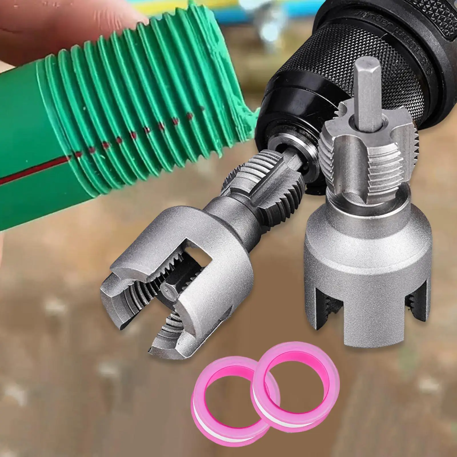 

2 Pieces Tube Threader Versatile Plumber Tools for Repair Toilet Maintenance