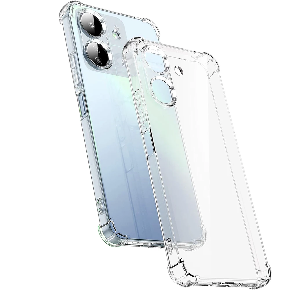 Clear luxury Shockproof Silicone Case For Xiaomi Redmi 13C 12C 13 4G 5G Soft Crystal Ultra Thin Shell Slim