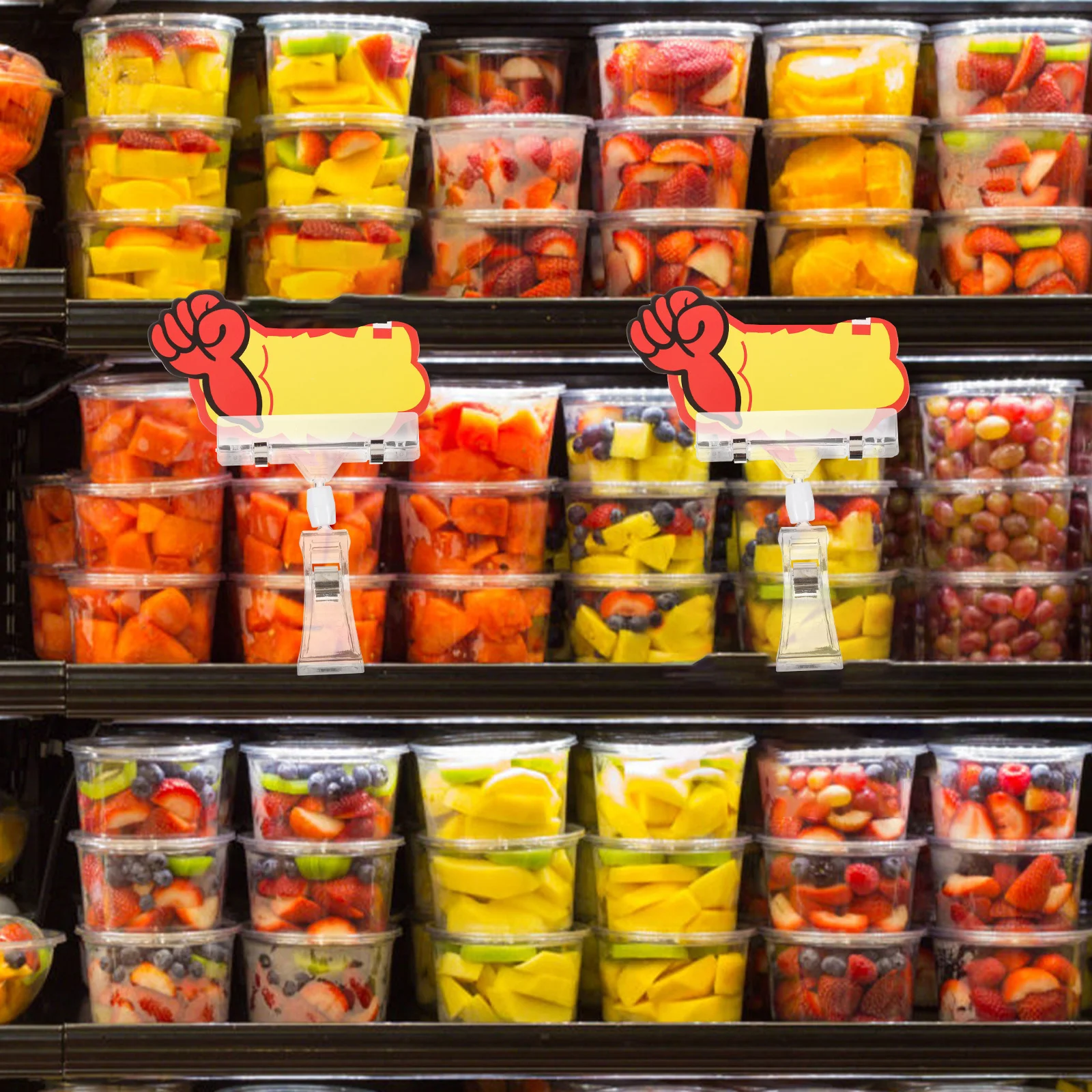 10 Pcs Rotating Price Folder Tag Holder Double Sided Clips Display Stand Holders Memo Merchandise Sign Plastic Card