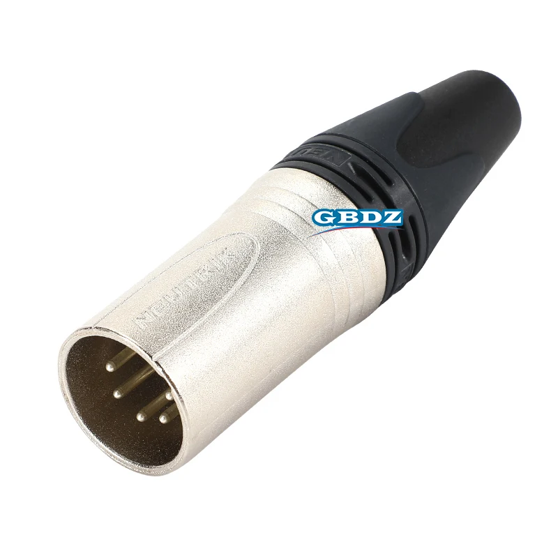 NEUTRIK NC5MXX XLR 5 Pin Male / Female Audio DMX512  Plug NC5MXX NC5FXX Gold Plated Pin For Microphone MIC