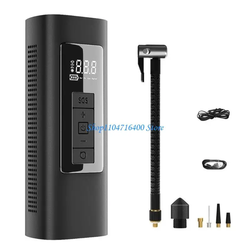 

y1gd Car Electric Air Compressor Wireless Portable Inflator Tyre Digital Display