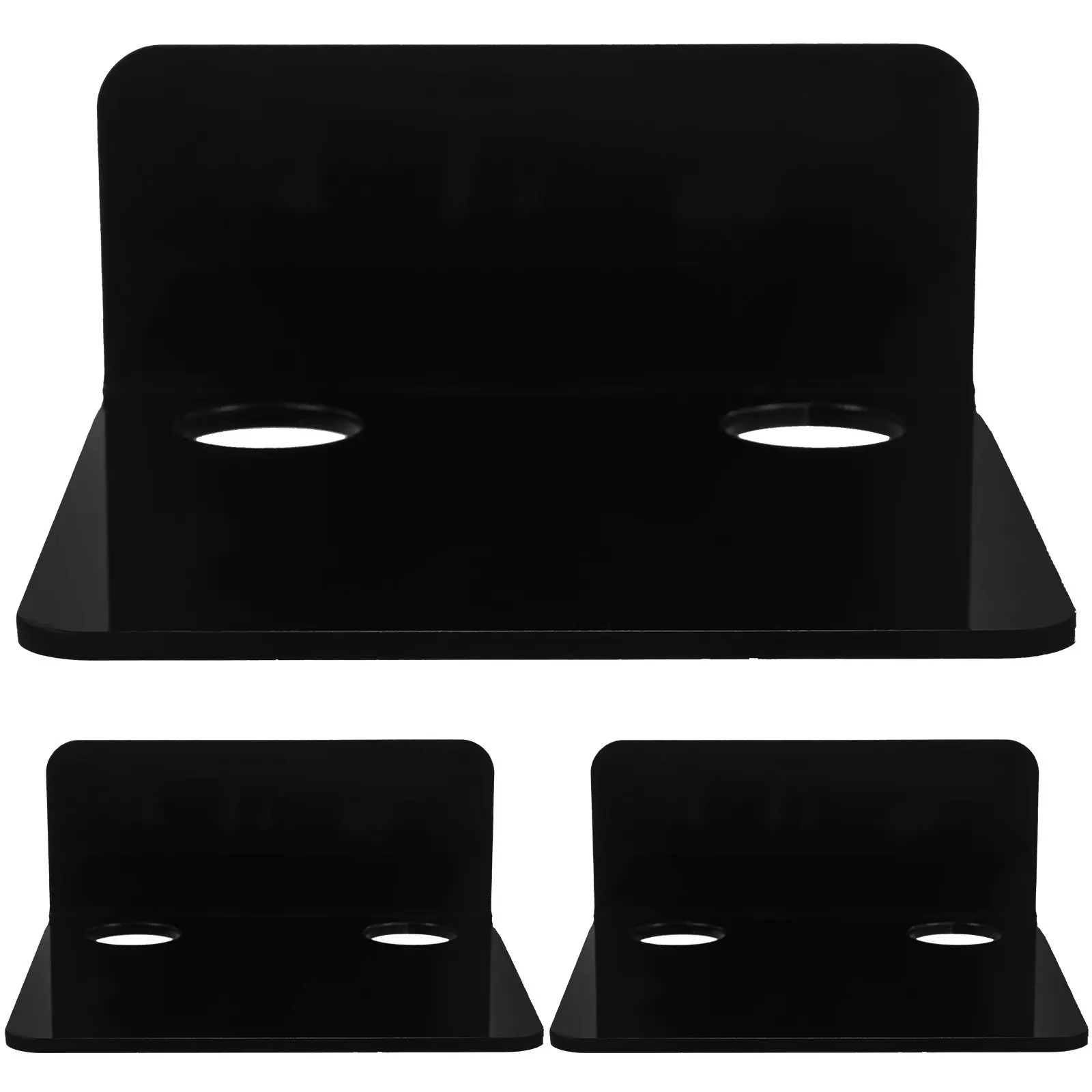 3Pcs Solid Color Acrylic Wall Shelf for Security Camera Webcam Monitor Router Speaker Monitor Mount Floating Bracket