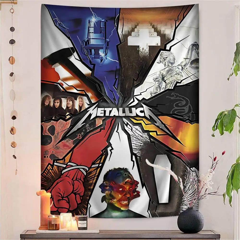 Classic Heavy Band M-Metallica DIY Wall Tapestry for Living Room Home Dorm Decor Wall Art Decor
