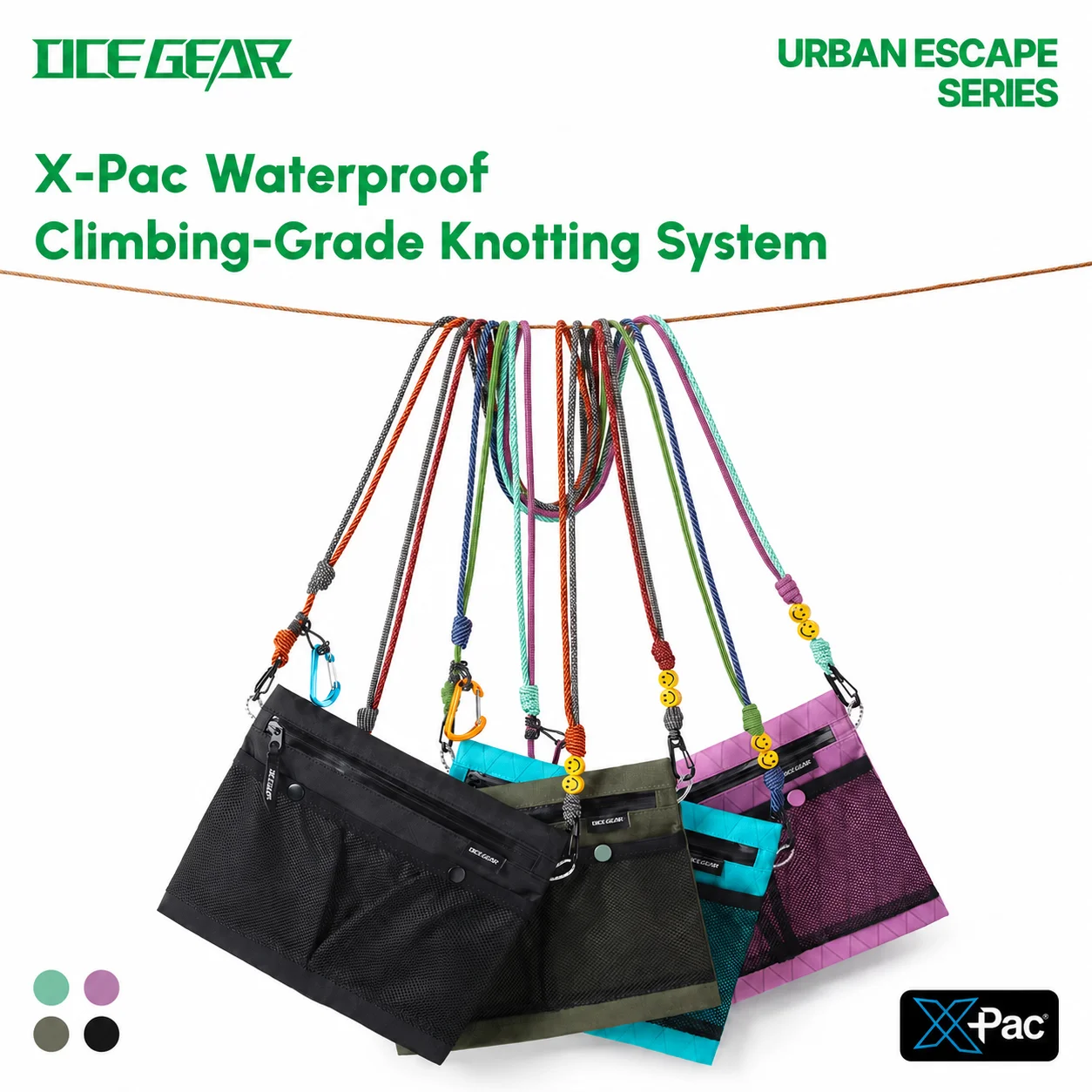 Minimalist 75g X-Pac Sling Bag Waterproof Flat Phone Pouch Outdoor Hiking EDC Gear Small Crossbody Bag for Travel Passport