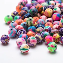 6 /8 /10MM Round Polymer Clay Beads For Jewelry Making DIY Bracelet Accessories For Women Girls