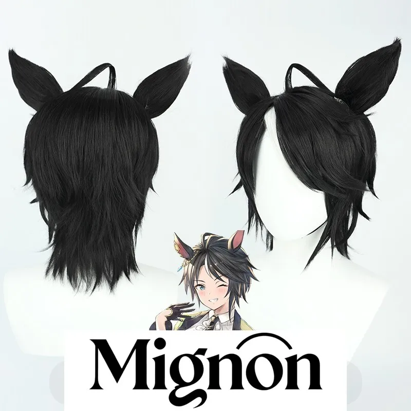 

Uma Musume Pretty Derby Fuji Kiseki парик для косплея короткие черные волосы подарок на Хэллоуин