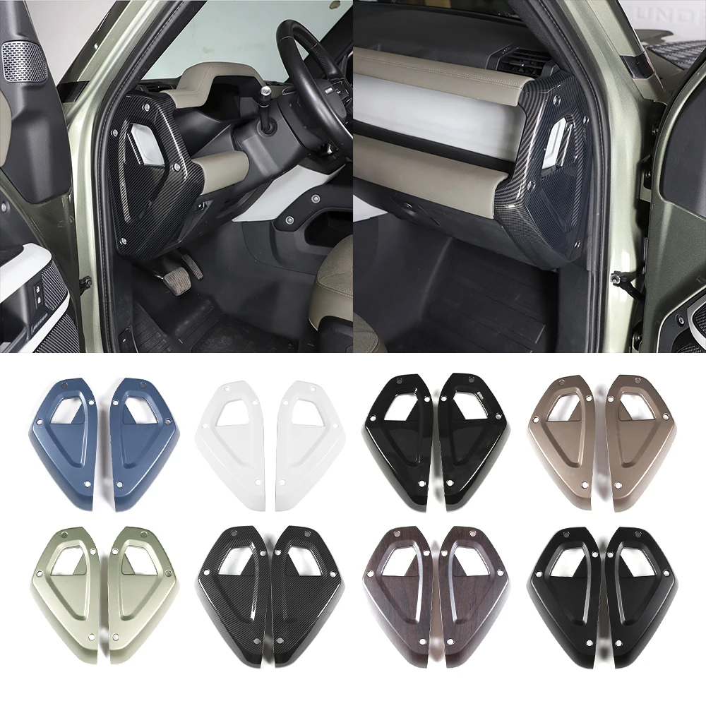 Carbon Fiber Instrument Panel Decoration Frame on Both Sides For Land Rover Defender 90 110 2020-2022 Trim Cover Car Accessories