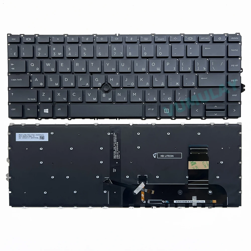 Teclado retroiluminado ruso para HP EliteBook 840 G7,840 G8,845 G7,745 G7,745 G8,ZBook Firefly 14 G7,G8,L87608-251