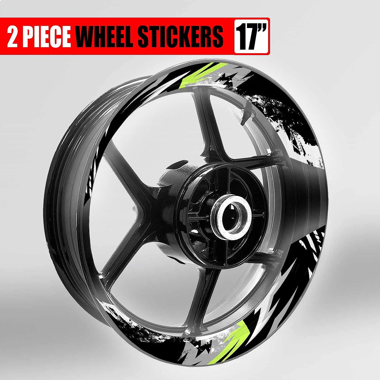 S03B Light Green 2-Piece Rim Wheel Stickers Decals For GSX1300R Hayabusa 16-20